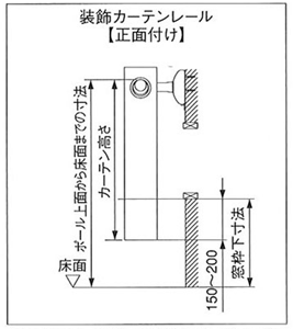 装飾カーテンレール(正面付け)